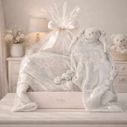Cadeau personnalisé bébé : couverture et doudou avec prénom | Naissance et baby shower 2