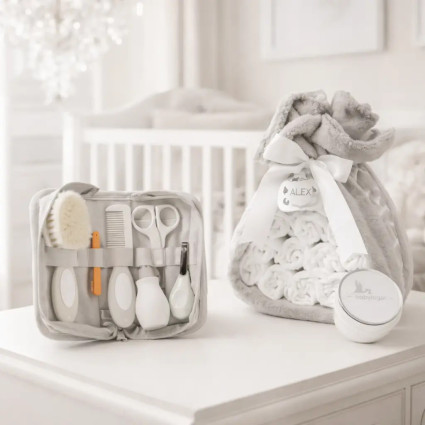 Gâteau de Couches avec Trousse de Toilette | Cadeau Naissance Complet 2