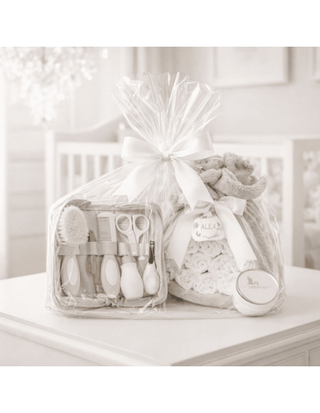 Gâteau de Couches avec Trousse de Toilette | Cadeau Naissance Complet