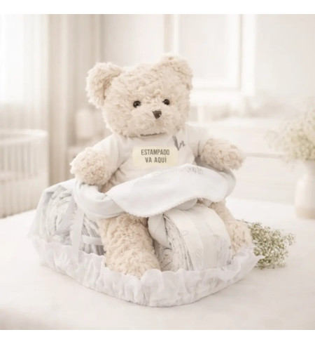 Gâteau de Couches Moto avec Ours Motard | Cadeau Bébé Original – Bebedeparis.com