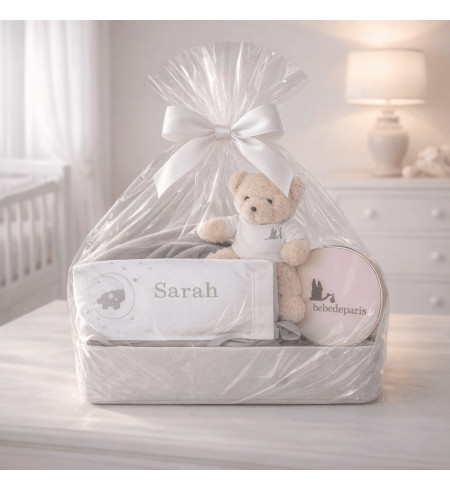 Coffret Cadeau Bébé avec Coussin Personnalisé | Cadeau Unique pour Naissance – Bebedeparis.com