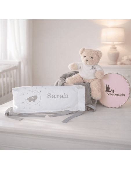 Coffret Cadeau Bébé avec Coussin Personnalisé | Cadeau Unique pour Naissance – Bebedeparis.com