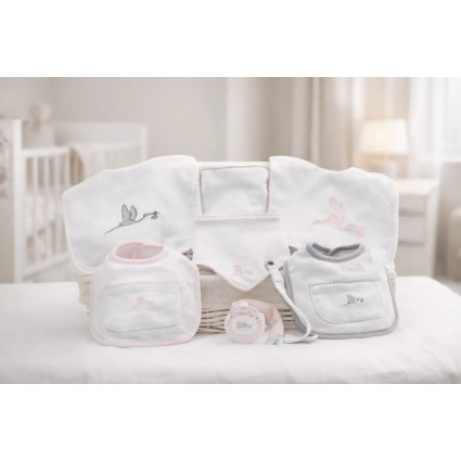 Coffret bavoirs personnalisés bébé | Prénom brodé pour un cadeau unique 2