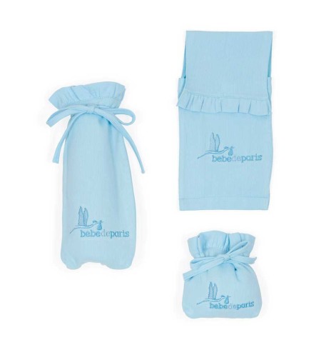 Funda Chupete, Biberón y Pañales Azul