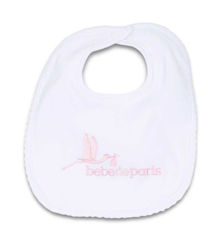 Babero Bebe Algodón Rosa