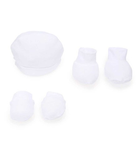 BebeDeParis Conjunto Gorro, Manoplas y Patucos Bebé gris