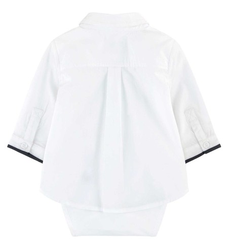 Body Camisa Corbata Karl Lagerfeld Blanco/Negro Back