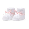 Lot de chaussons et tétine personnalisée avec le prénom du bébé rose