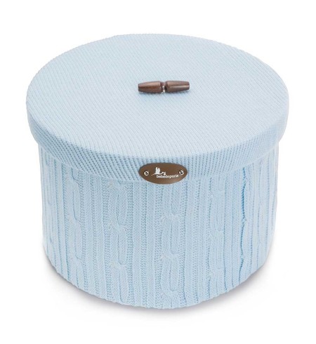 Caja Lana Redonda azul