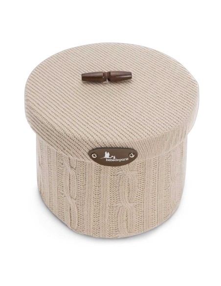 Cesta Lana Trenzada Beige