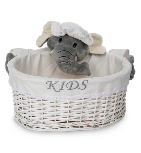 Cesta Bebe peluche elefante 