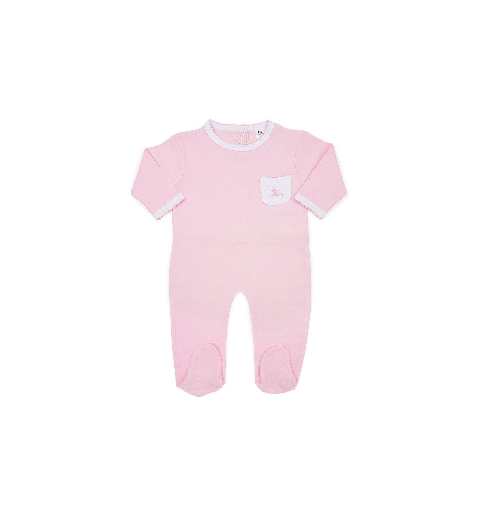 Pyjama bébé (petites étoiles) rose