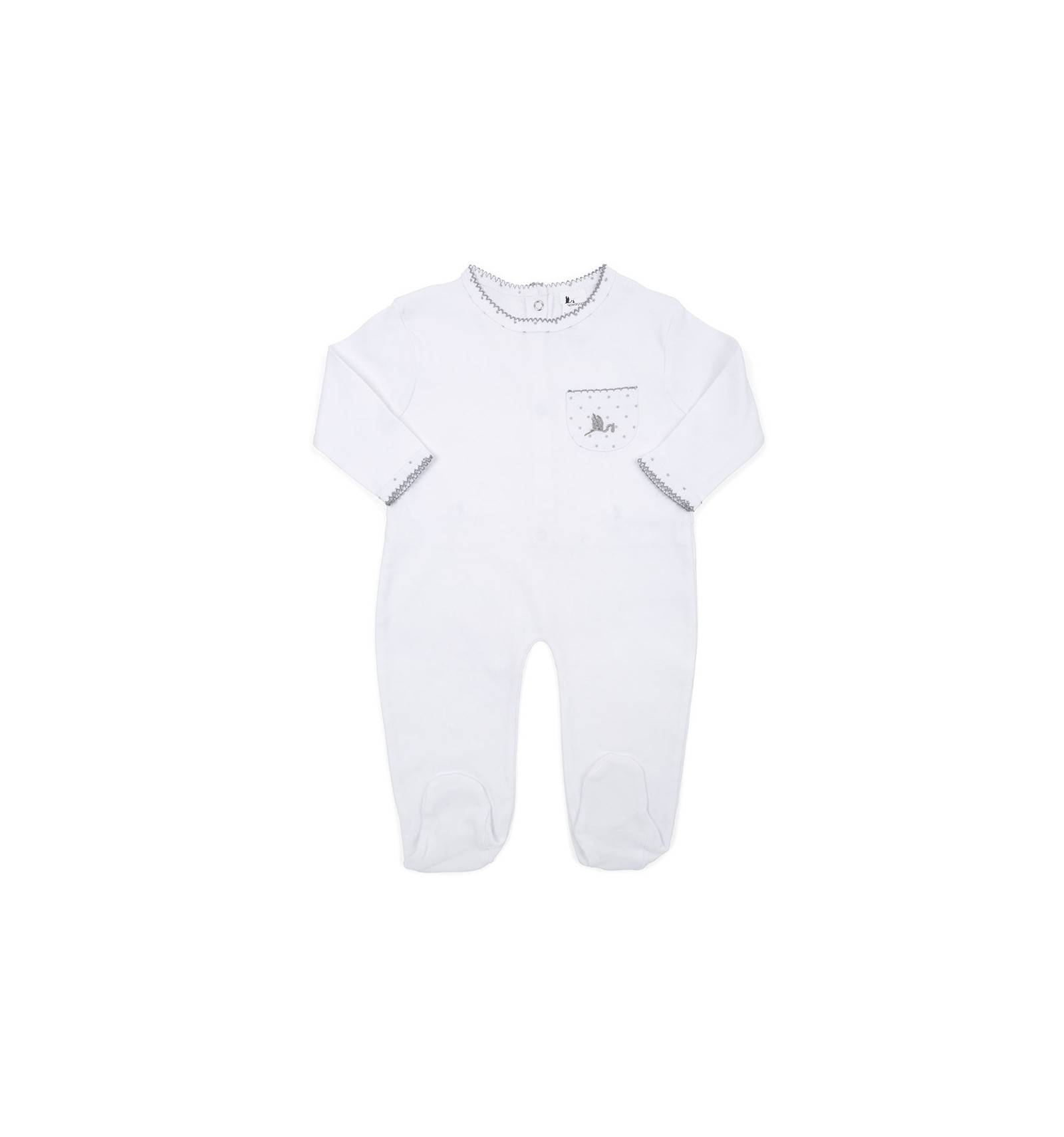Pyjama bébé (petites étoiles) white