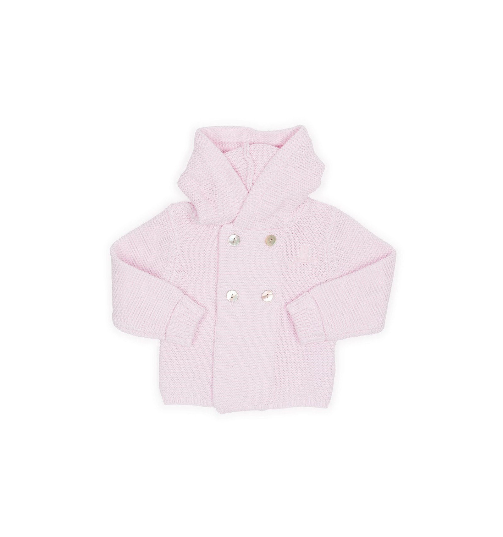 Veste classique tricot pour bébé rose