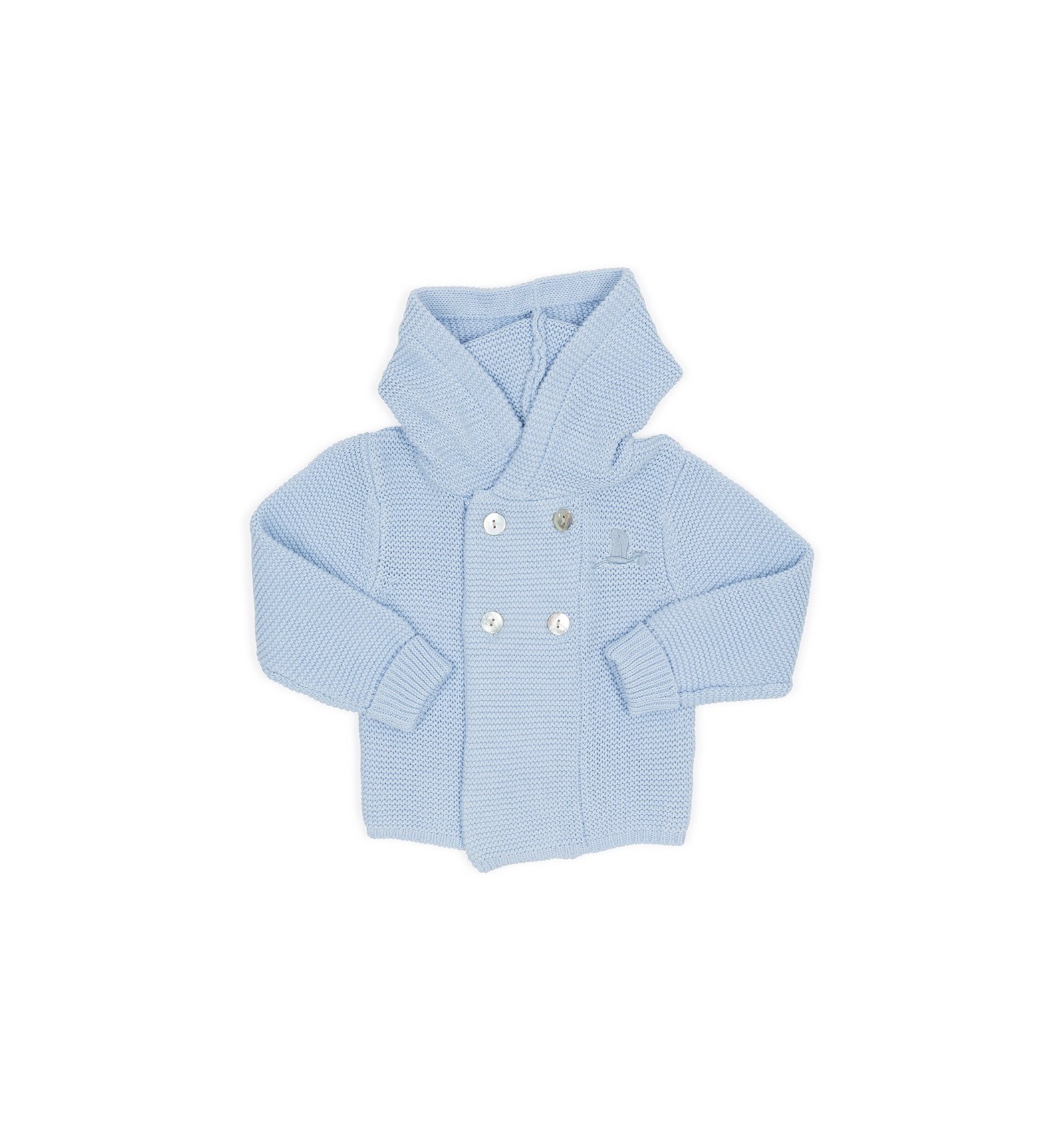 Veste classique tricot pour bébé bleu