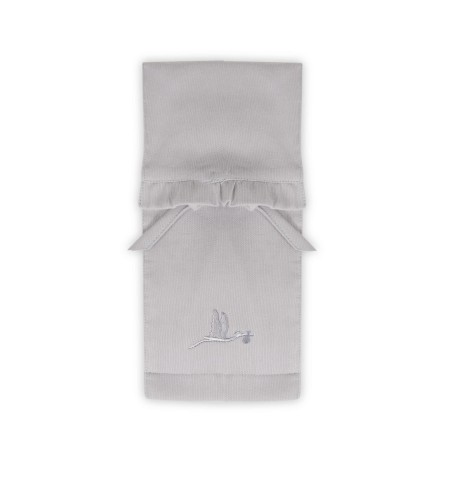 regalo bebé pañalera gris