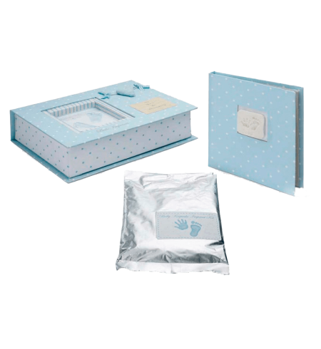 Set Huellas Bebé Corazón Rosa