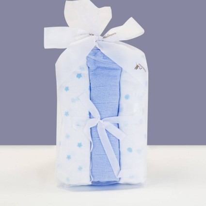 Kit Albornoz Bordado Muselina y Osito de Peluche 2