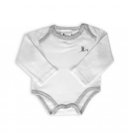 Canastilla Manta bordada body babero y oso peluche