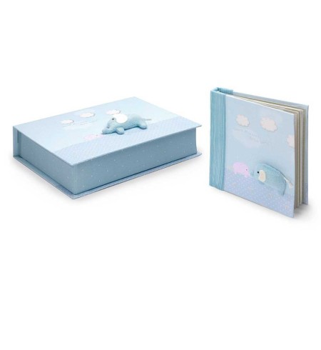 Set Regalo Bebé Elefante Box azul