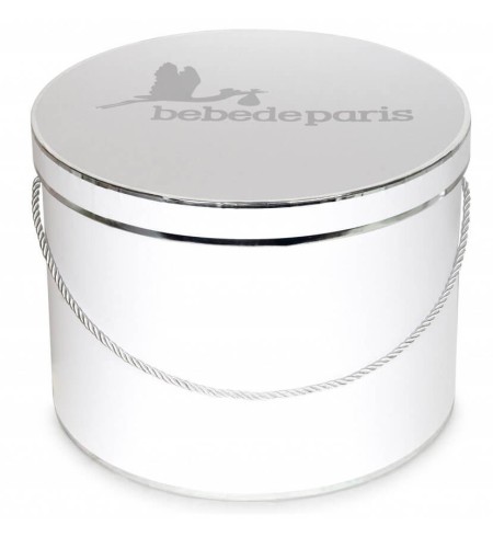 Canastilla Bebé Mi Albornoz Bordado Rosa